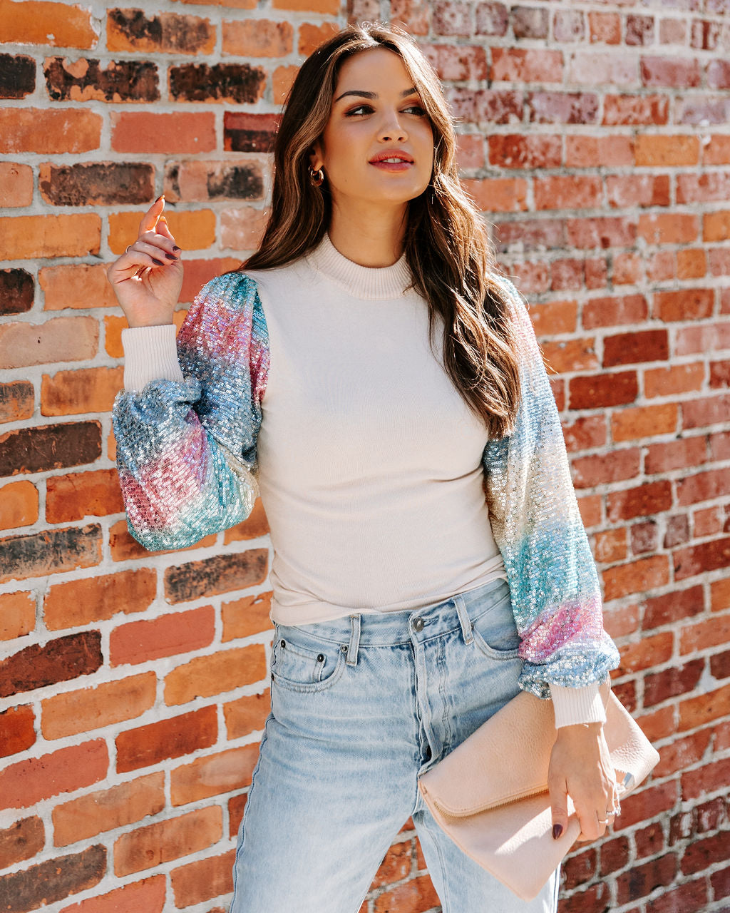 Joyful Sequin Knit Top Ins Street