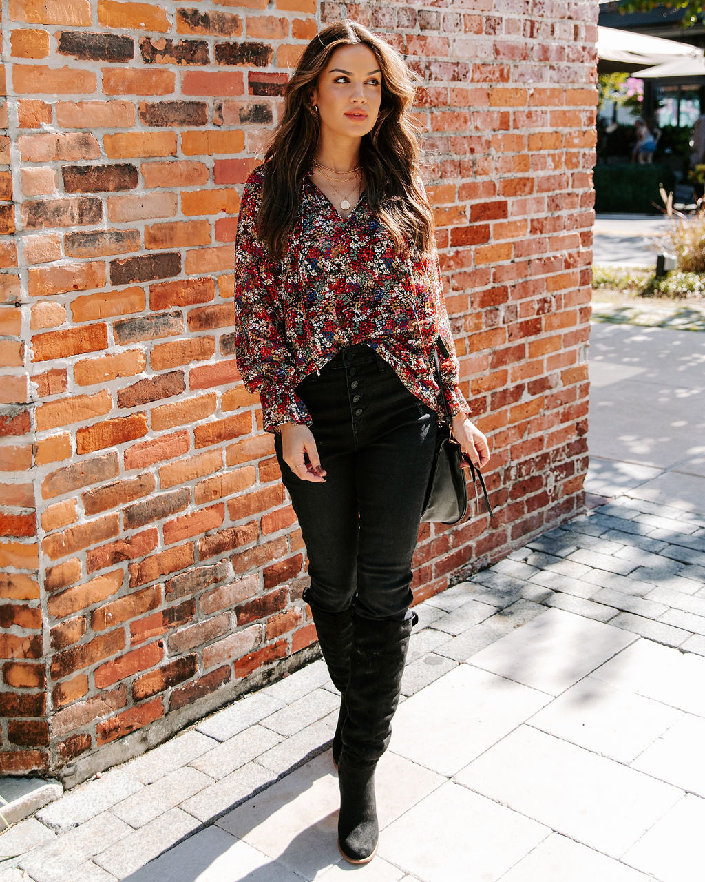 Charlize Floral Ruffle Blouse Ins Street