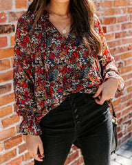 Charlize Floral Ruffle Blouse Ins Street