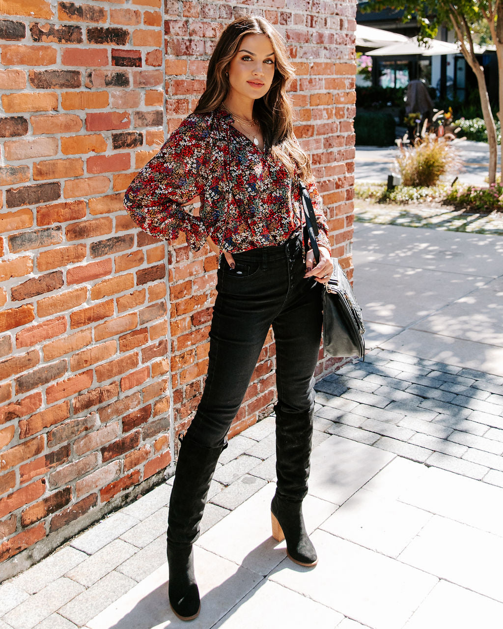 Charlize Floral Ruffle Blouse Ins Street