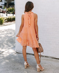 Brenley Pocketed Tiered Babydoll Dress - Peach Ins Street