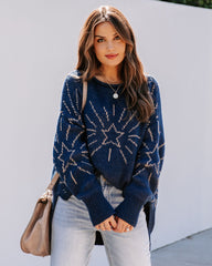 Stargazing Relaxed Knit Sweater Ins Street