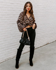 Rori Twist Front Leopard Blouse Ins Street