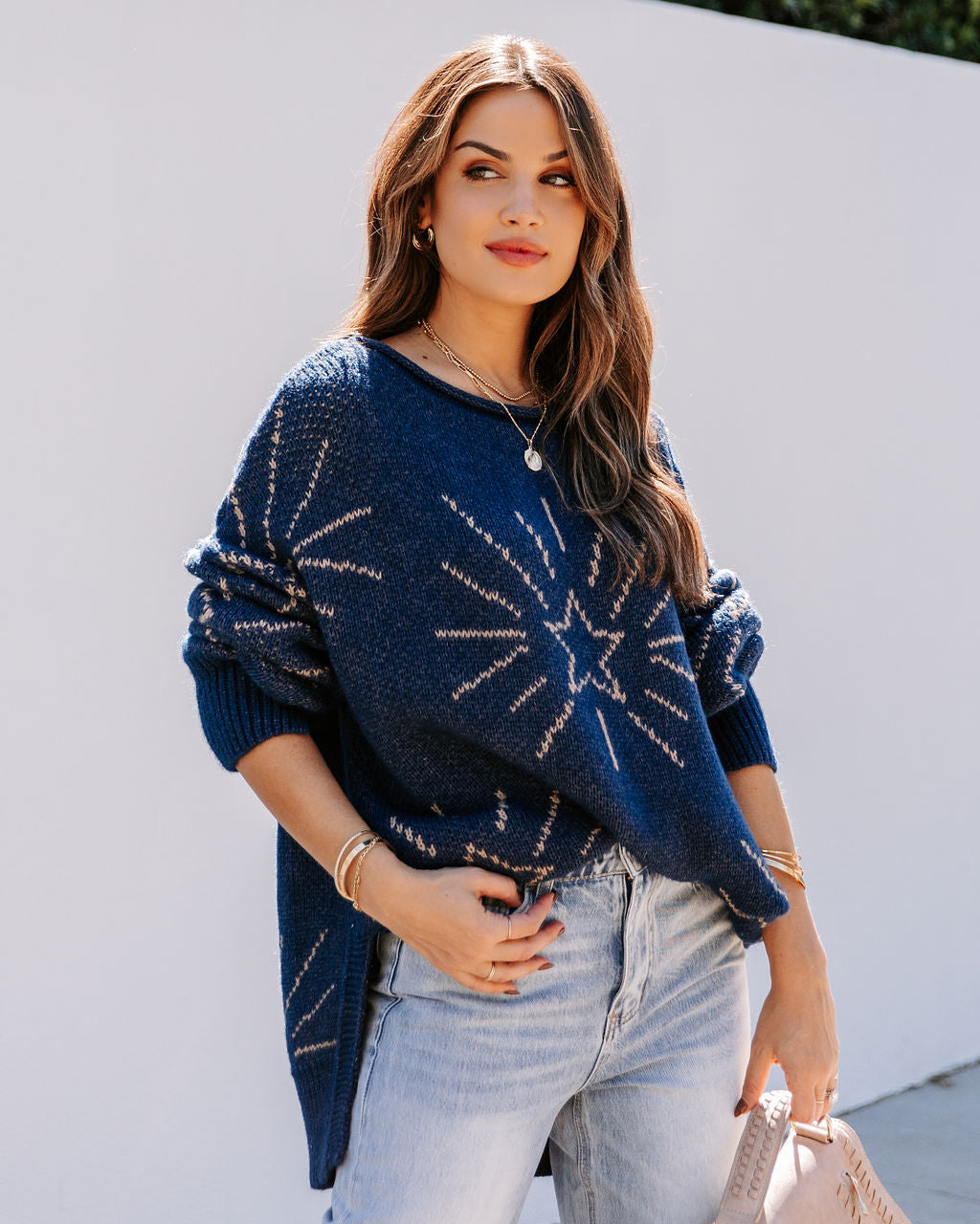 Stargazing Relaxed Knit Sweater Ins Street