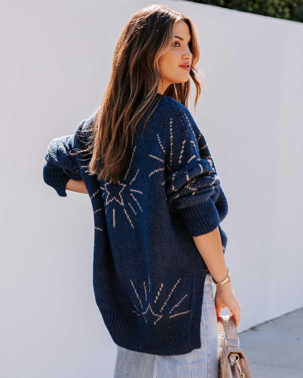 Stargazing Relaxed Knit Sweater Ins Street