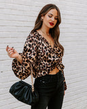 Rori Twist Front Leopard Blouse Ins Street