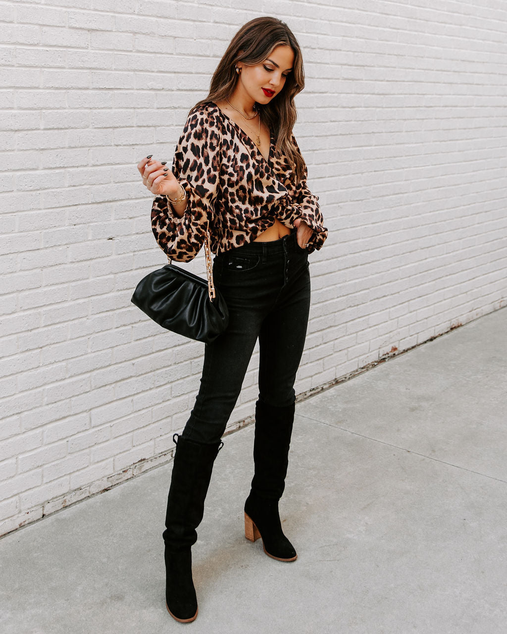 Rori Twist Front Leopard Blouse Ins Street