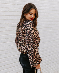 Rori Twist Front Leopard Blouse Ins Street