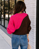 Copa Colorblock Knit Sweater - Fuchsia Cocoa - FINAL SALE LUSH-001