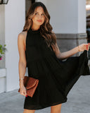 Brenley Pocketed Tiered Babydoll Dress - Black Ins Street