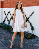 Brenley Pocketed Tiered Babydoll Dress - Off White Ins Street