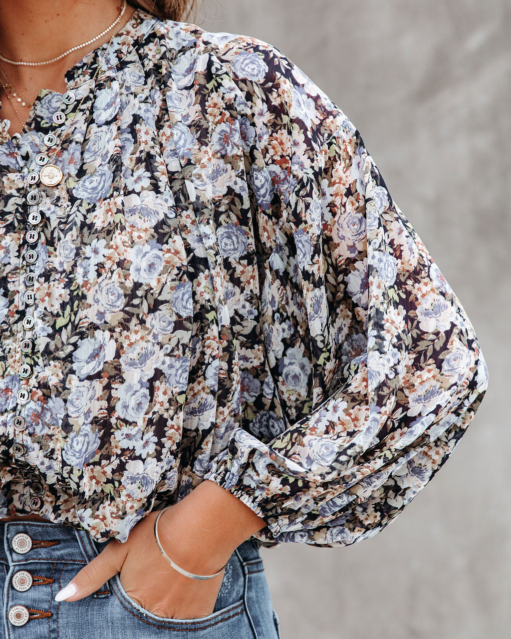 Edgewater Floral Billowed Blouse Ins Street