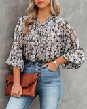 Edgewater Floral Billowed Blouse Ins Street