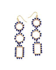 Edie Beaded Statement Earrings - Blue Ins Street