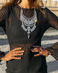 Elektra Statement Necklace - Silver Ins Street