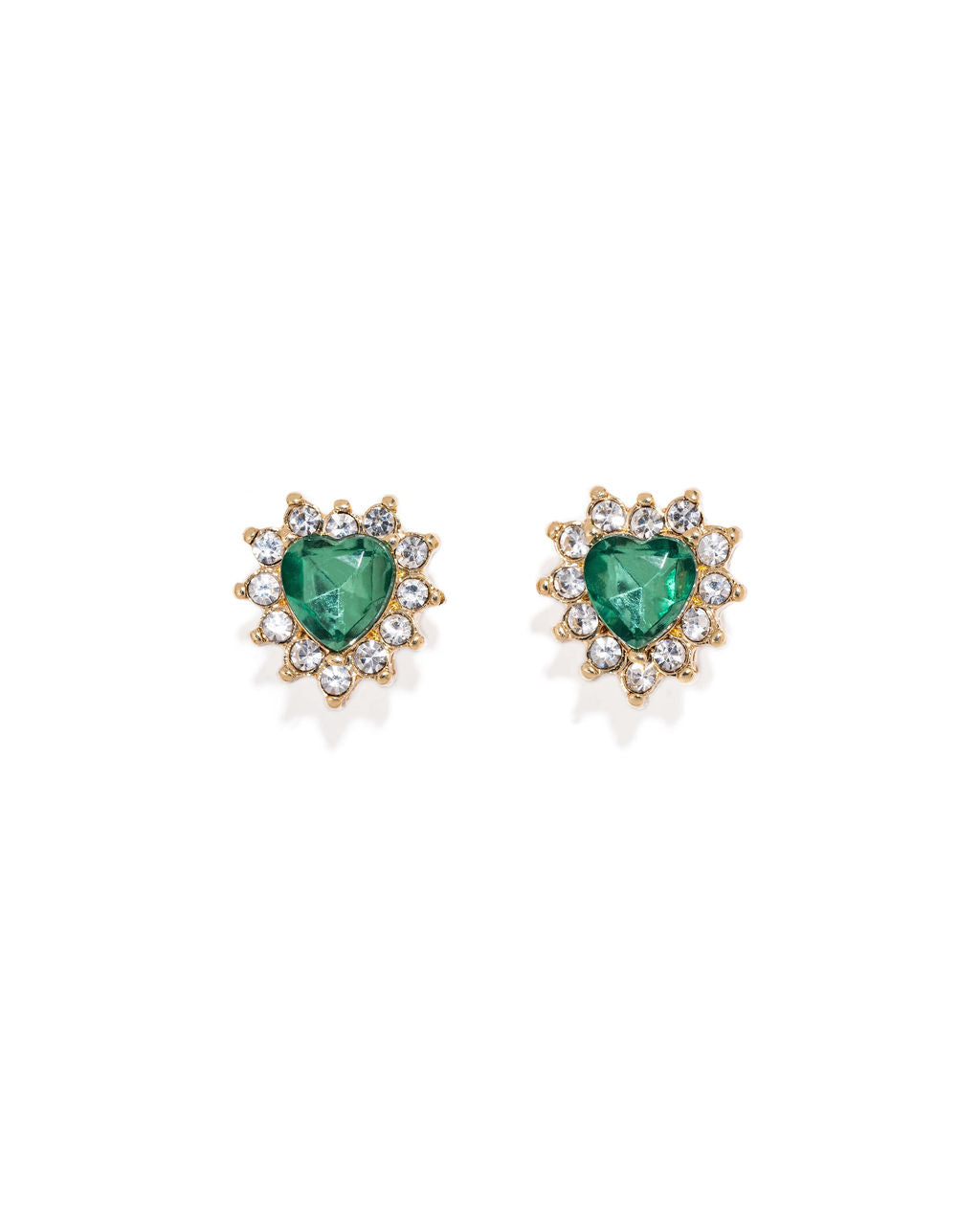 Emerald Stud Earrings Ins Street