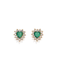 Emerald Stud Earrings Ins Street