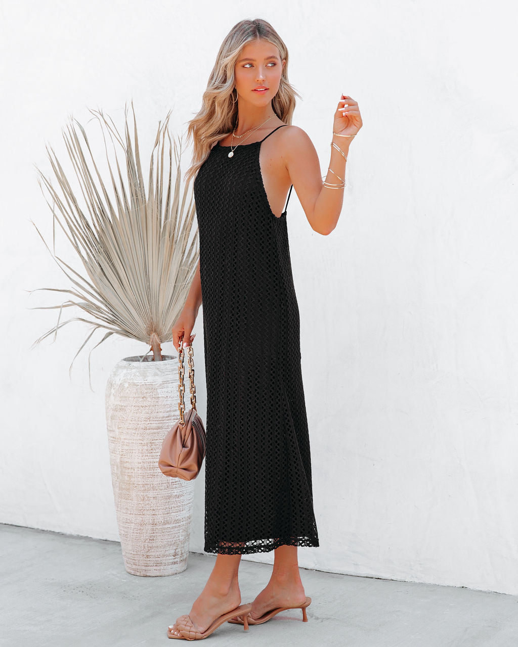 Esplanade Crochet Midi Dress - Black - FINAL SALE Ins Street