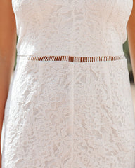 Exclusive Event Halter Lace Midi Dress - White - FINAL SALE Ins Street