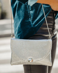 Febe Chain Mail Crossbody Clutch - Silver Ins Street