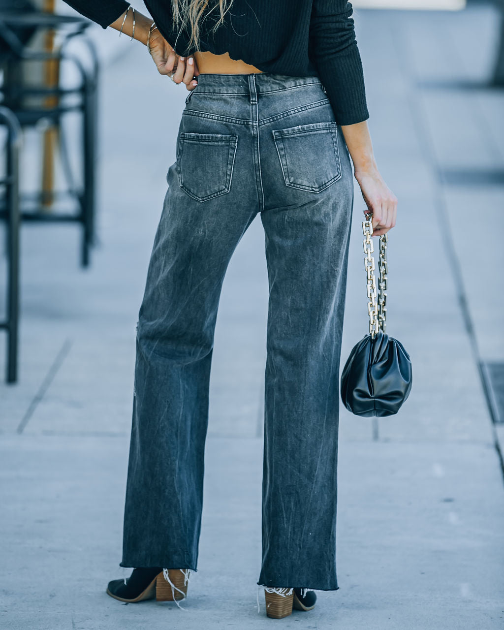 Lawrence High Rise Relaxed Flare Denim Ins Street