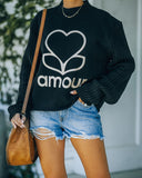 EllandEmm - Amour Cotton Blend Pullover Sweater Ins Street
