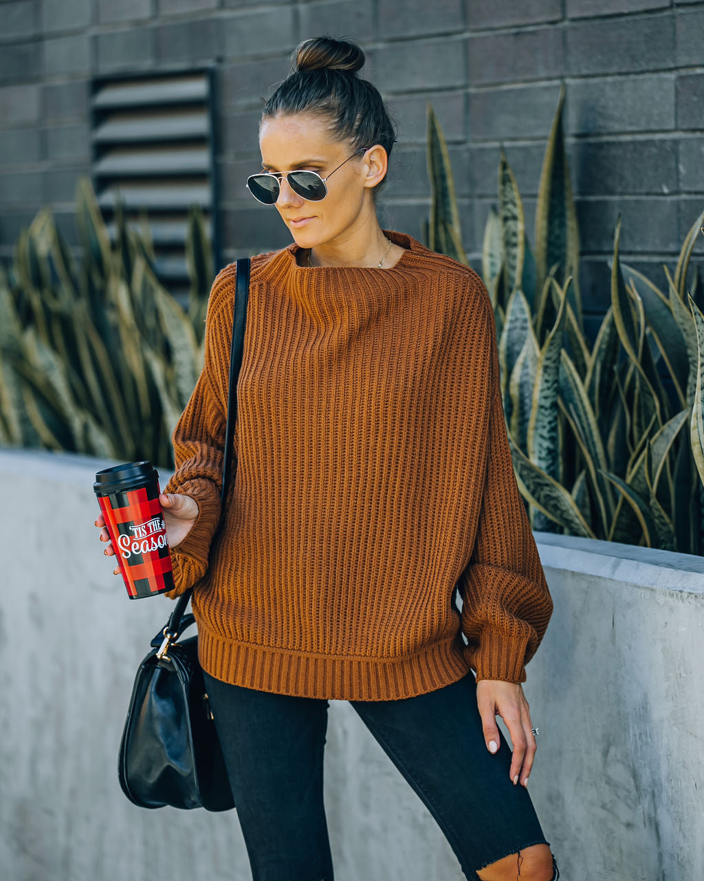 Cobalt Relaxed Knit Sweater - Butterscotch LIST-001