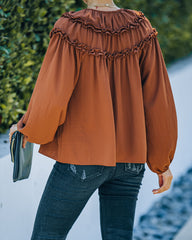 Keep Smiling Ruffle Trim Blouse - FINAL SALE Ins Street