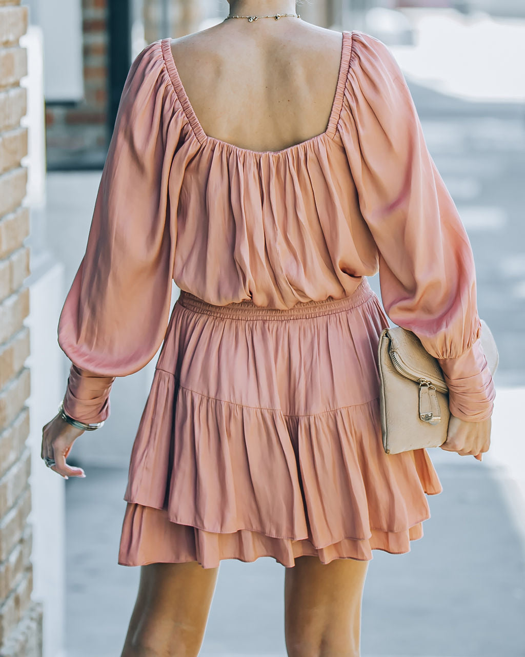 Ayla Smocked Ruffle Mini Dress - Rosette - FINAL SALE InsStreet