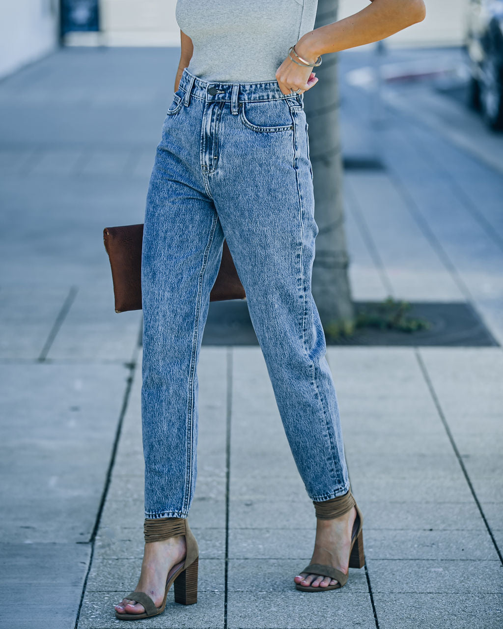 Carlotta High Rise Vintage Mom Jeans Ins Street