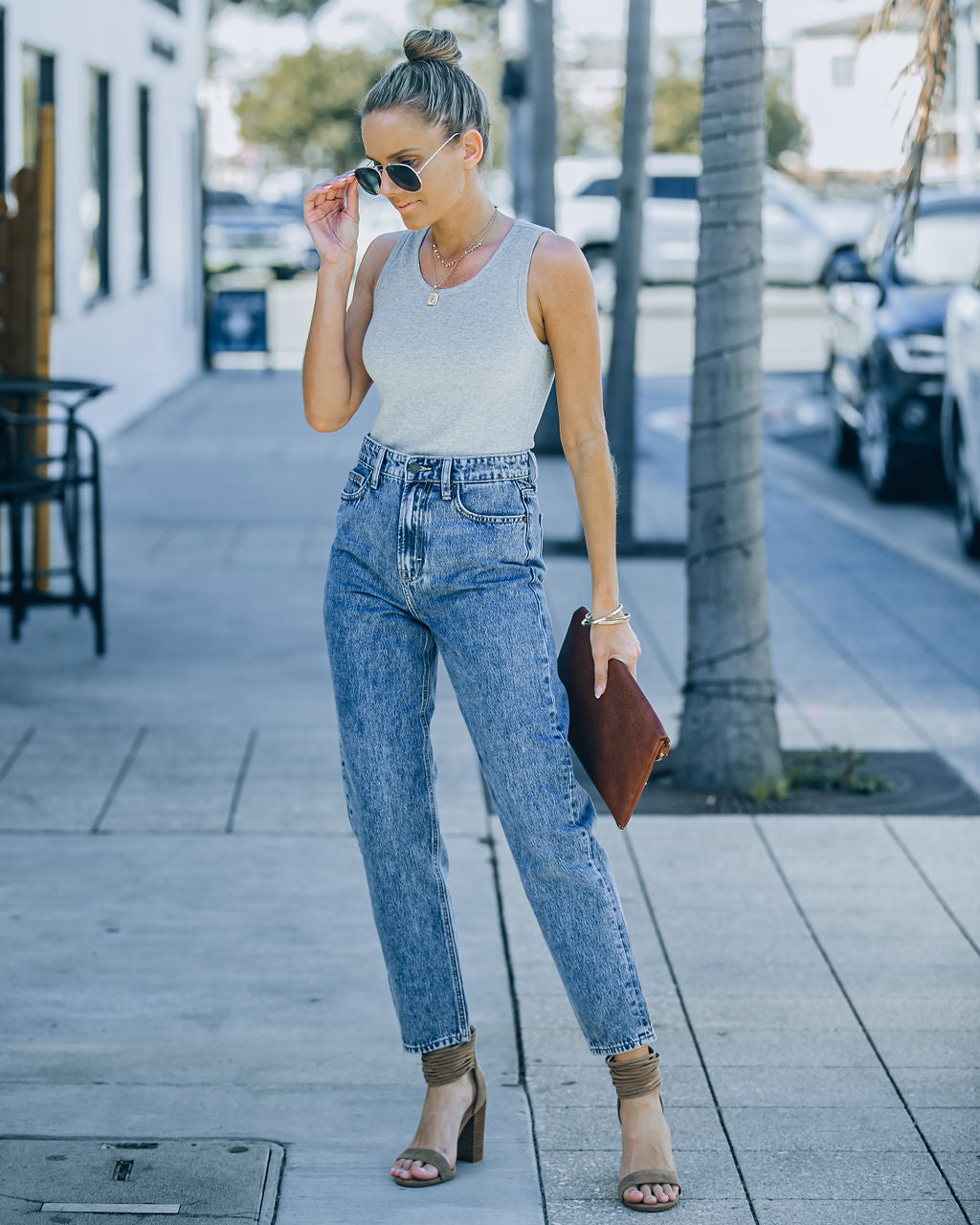 Carlotta High Rise Vintage Mom Jeans Ins Street