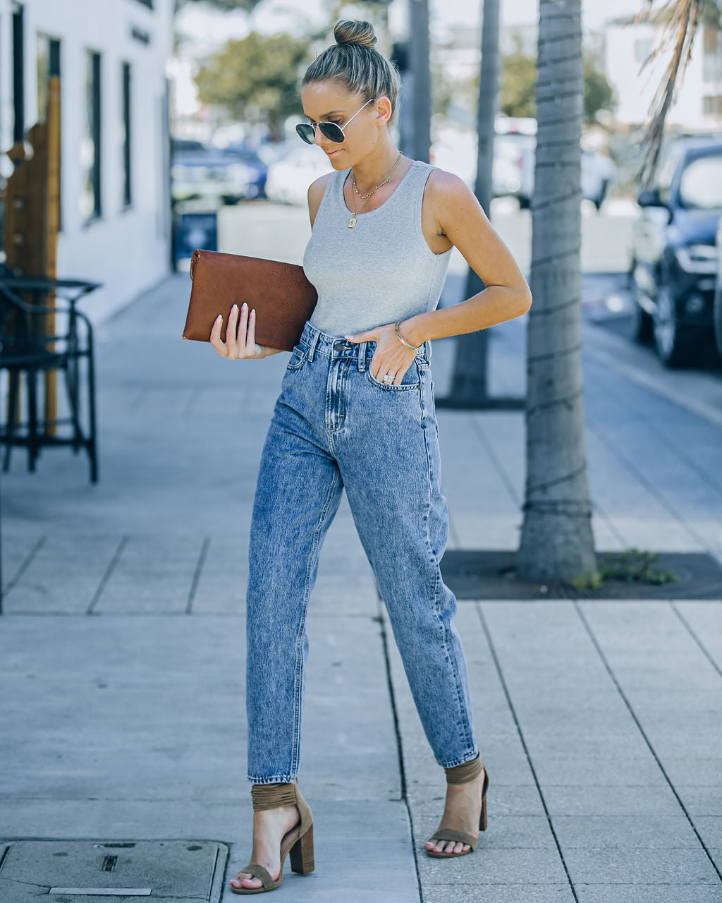 Carlotta High Rise Vintage Mom Jeans Ins Street