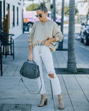 Demy Cotton Blend Pocketed Washed Pullover - Taupe Ins Street