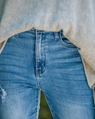 Jolie High Rise Distressed Flare Denim - FINAL SALE Ins Street