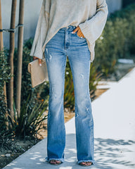 Jolie High Rise Distressed Flare Denim - FINAL SALE Ins Street