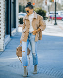 Noble Pocketed Teddy Jacket - Camel Ins Street