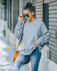 Dariel Relaxed Knit Sweater - Grey - FINAL SALE NEWB-001