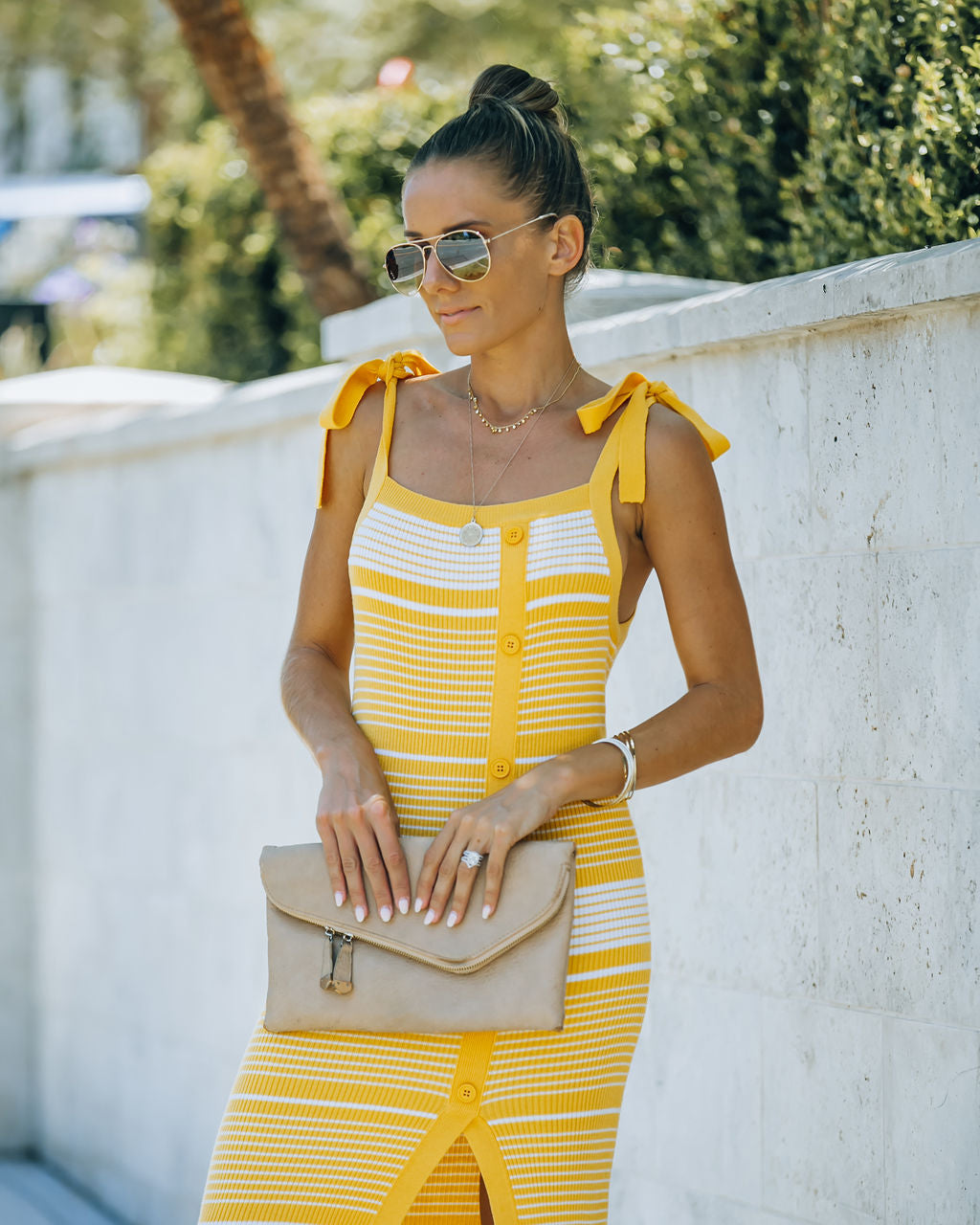 Ava Striped Knit Midi Dress - FINAL SALE InsStreet