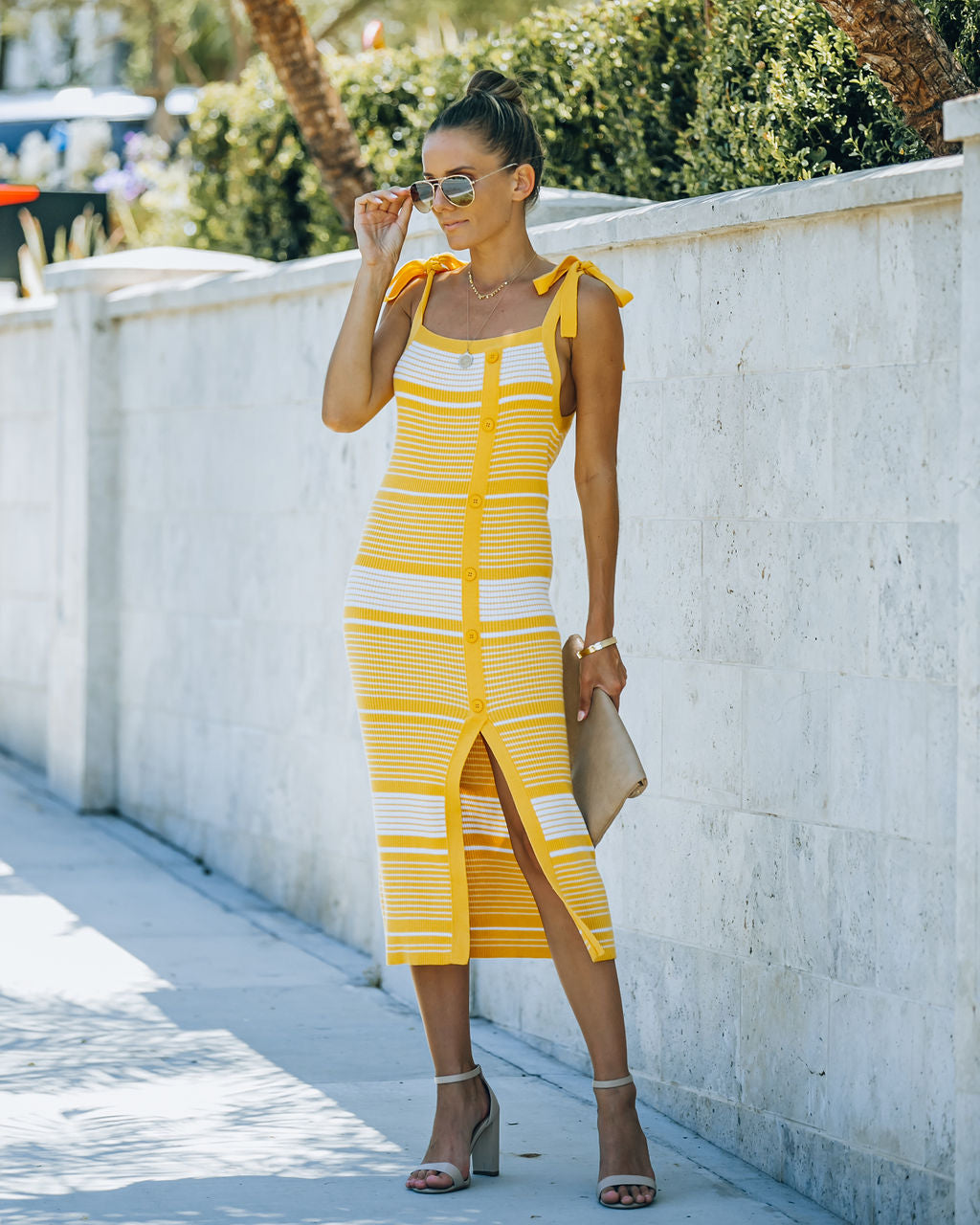 Ava Striped Knit Midi Dress - FINAL SALE InsStreet