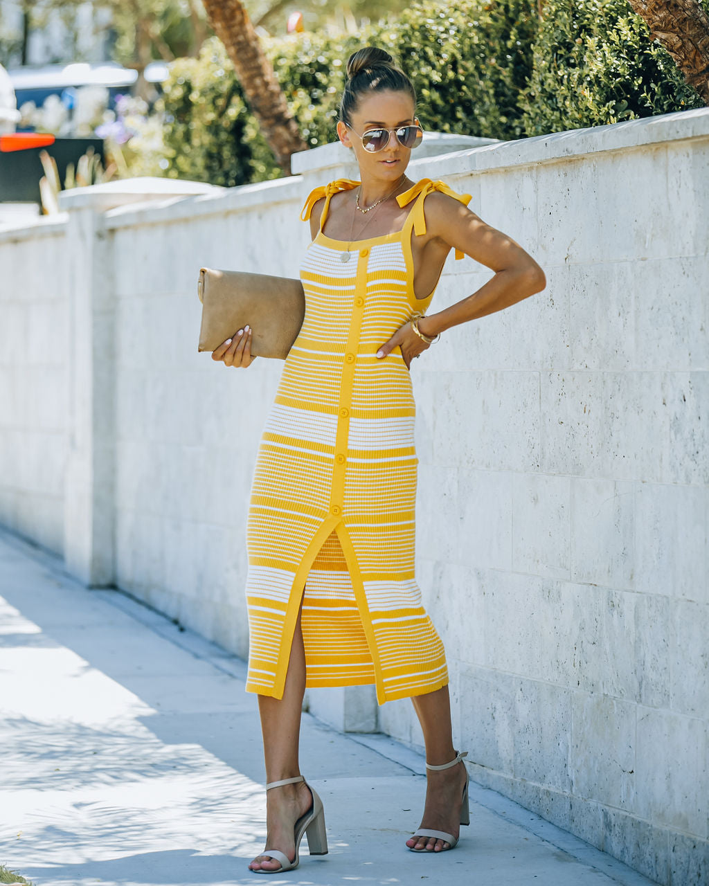 Ava Striped Knit Midi Dress - FINAL SALE InsStreet