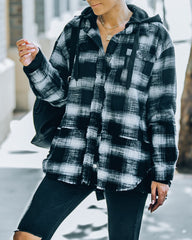 Jadelyn Cotton Hooded Plaid Shacket - FINAL SALE Ins Street