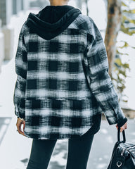 Jadelyn Cotton Hooded Plaid Shacket - FINAL SALE Ins Street