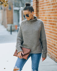 Kenny Mock Neck Knit Sweater - Taupe - FINAL SALE Ins Street