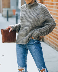 Kenny Mock Neck Knit Sweater - Taupe - FINAL SALE Ins Street