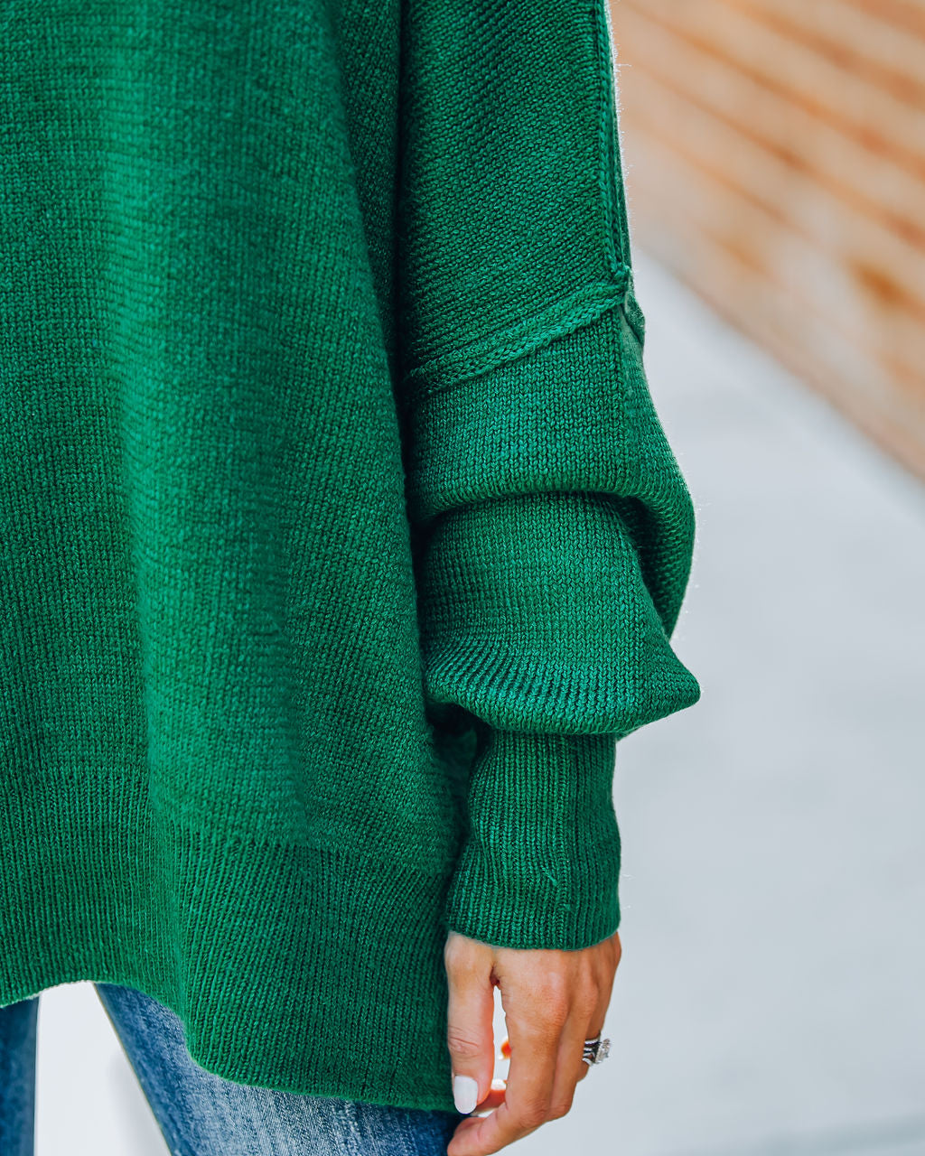 Dariel Relaxed Knit Sweater - Hunter Green - FINAL SALE NEWB-001