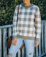 Robson Checkered Knit Sweater Ins Street