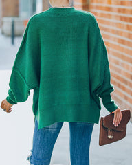 Dariel Relaxed Knit Sweater - Hunter Green - FINAL SALE NEWB-001