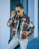 Chancellor Pocketed Plaid Crop Shacket - Brown Rust - FINAL SALE Ins Street