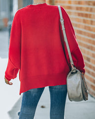 Dariel Relaxed Knit Sweater - Red - FINAL SALE NEWB-001