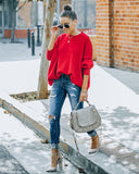 Dariel Relaxed Knit Sweater - Red - FINAL SALE NEWB-001